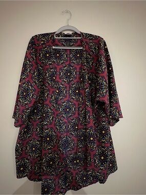 EUC LuLaRoe Multicolor Geometric Kimono